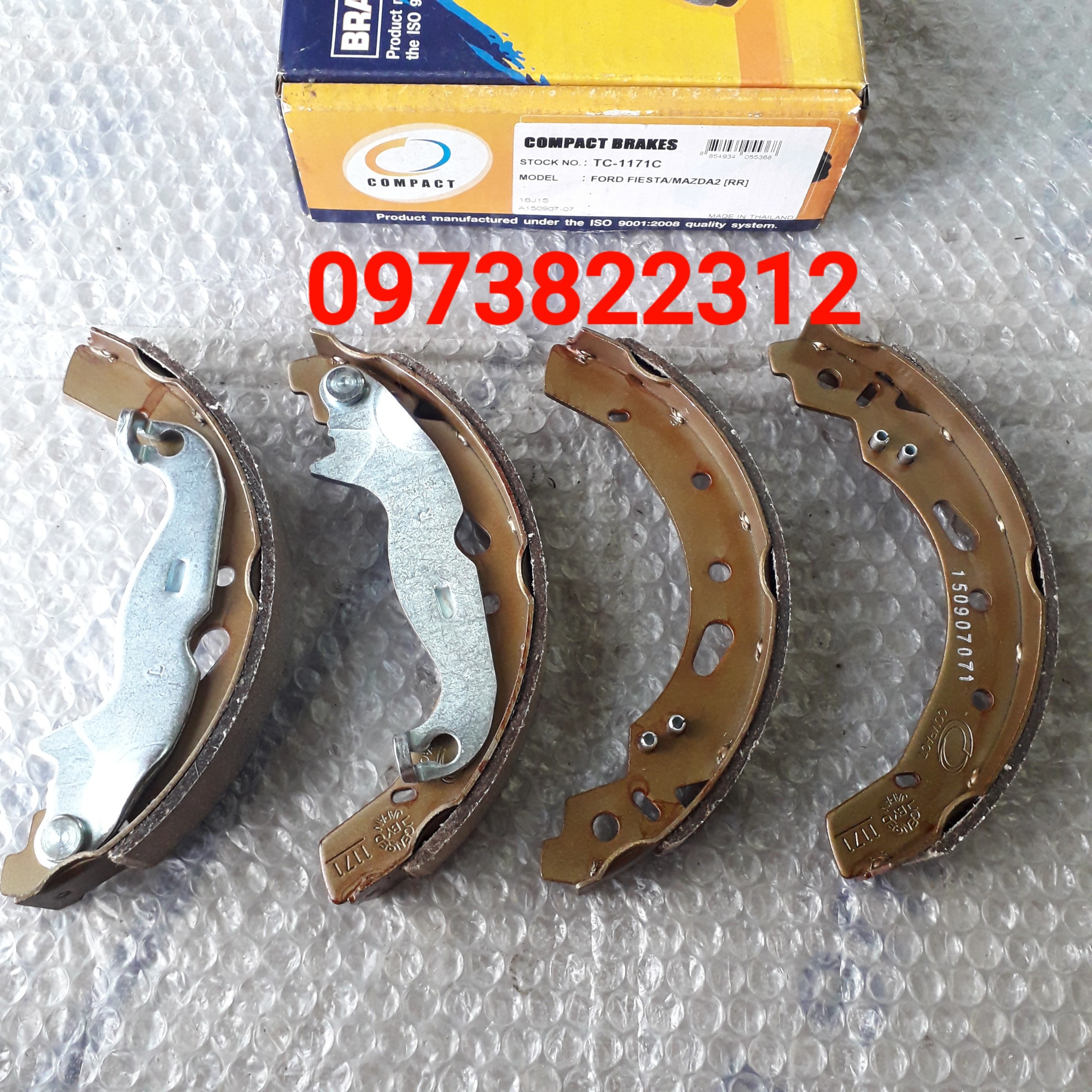 Má phanh sau Fiesta, Mazda 2 08-15 ( Má Guốc, Giá 1 Bộ ) COMPAC