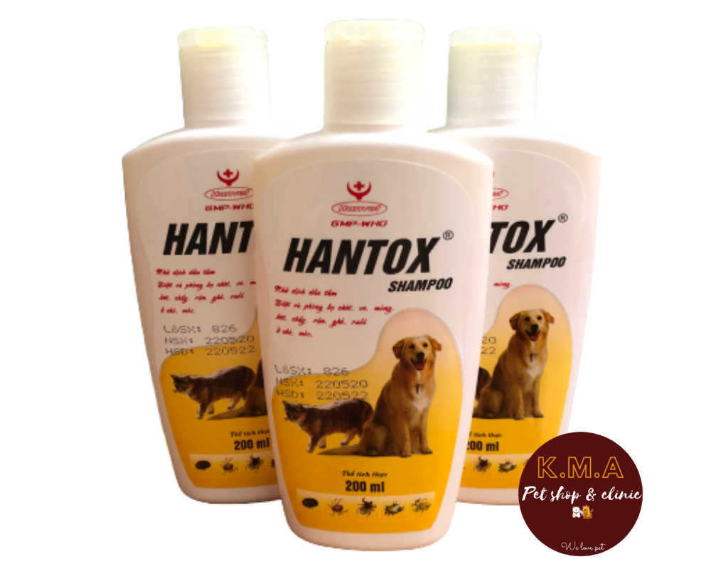 SỮA TẮM CHÓ, MÈO - HANTOX SHAMPOO 200ML