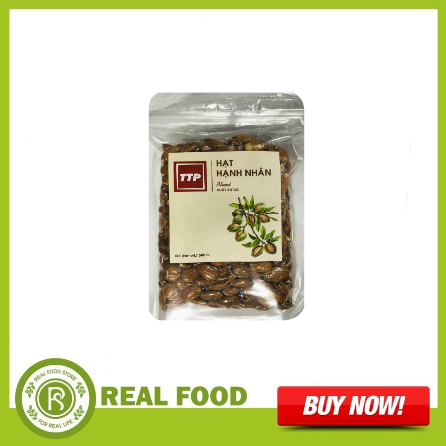 [HCM] Túi Hạt Hạnh Nhân REAL FOOD STORE 500g