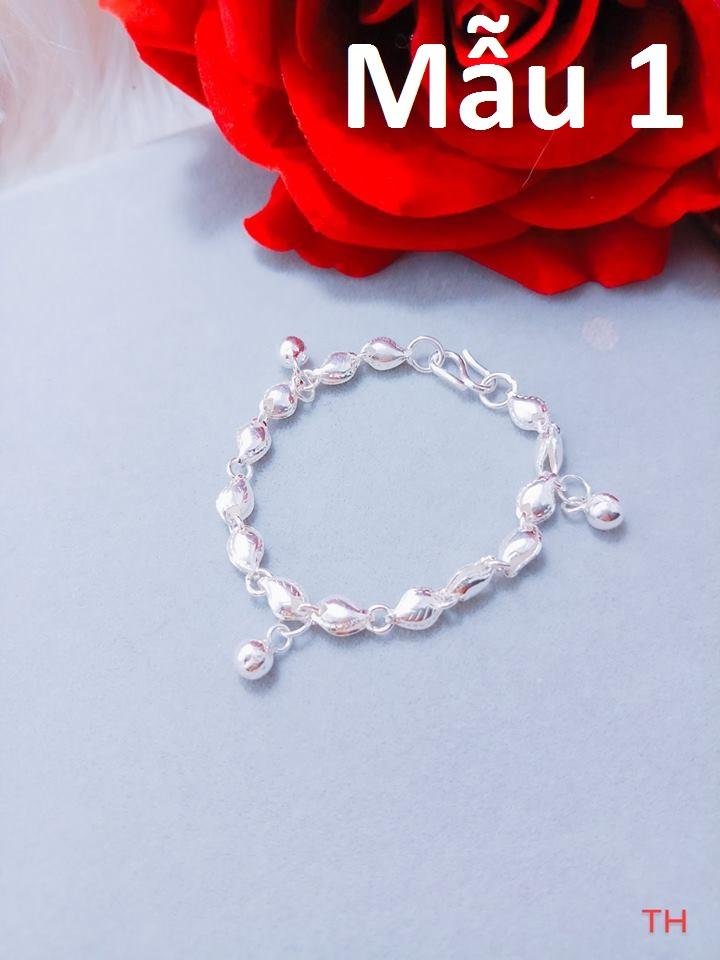 Lắc tay bạc ta cho trẻ em 5 mẫu