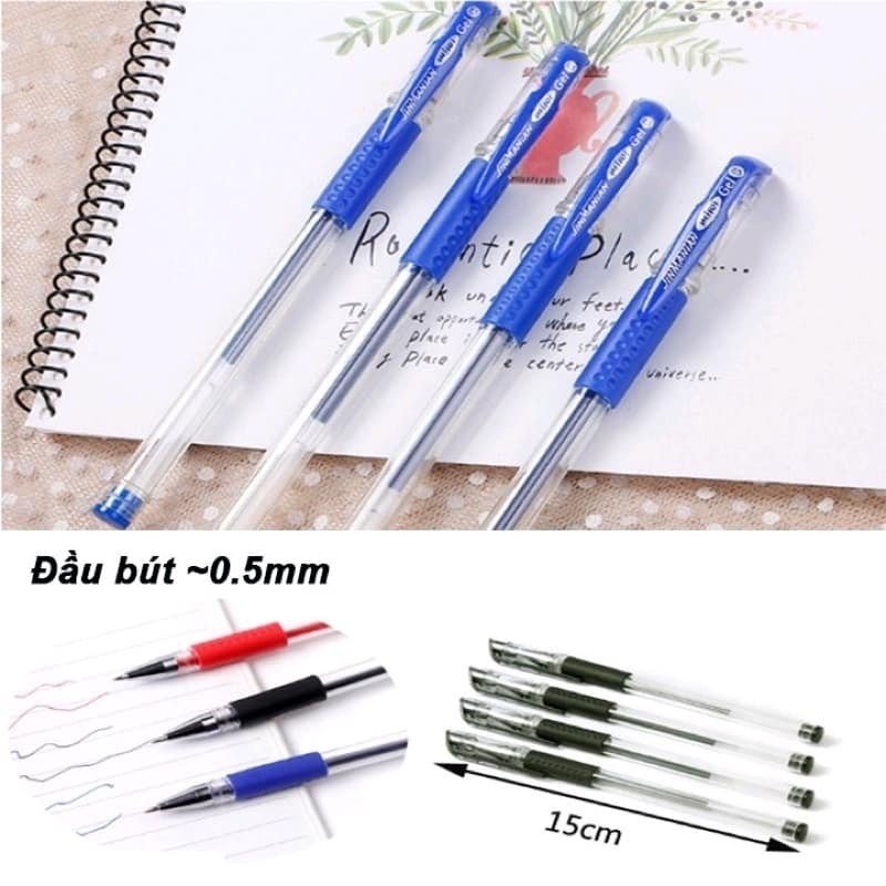 BON001 - Sét 100 bút bi nước mực xanh