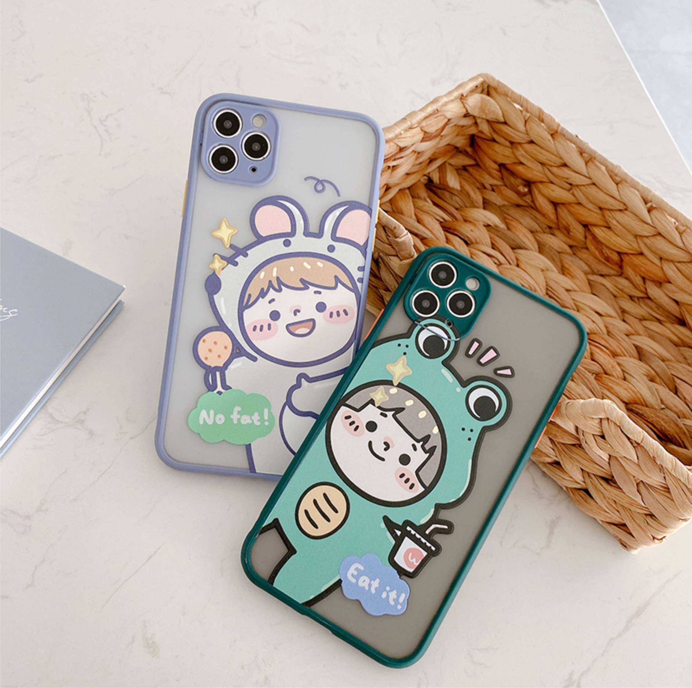 Ốp Lưng Nhám Chống Sock Va Đập Bảo Vệ Camera Frog x Mouse