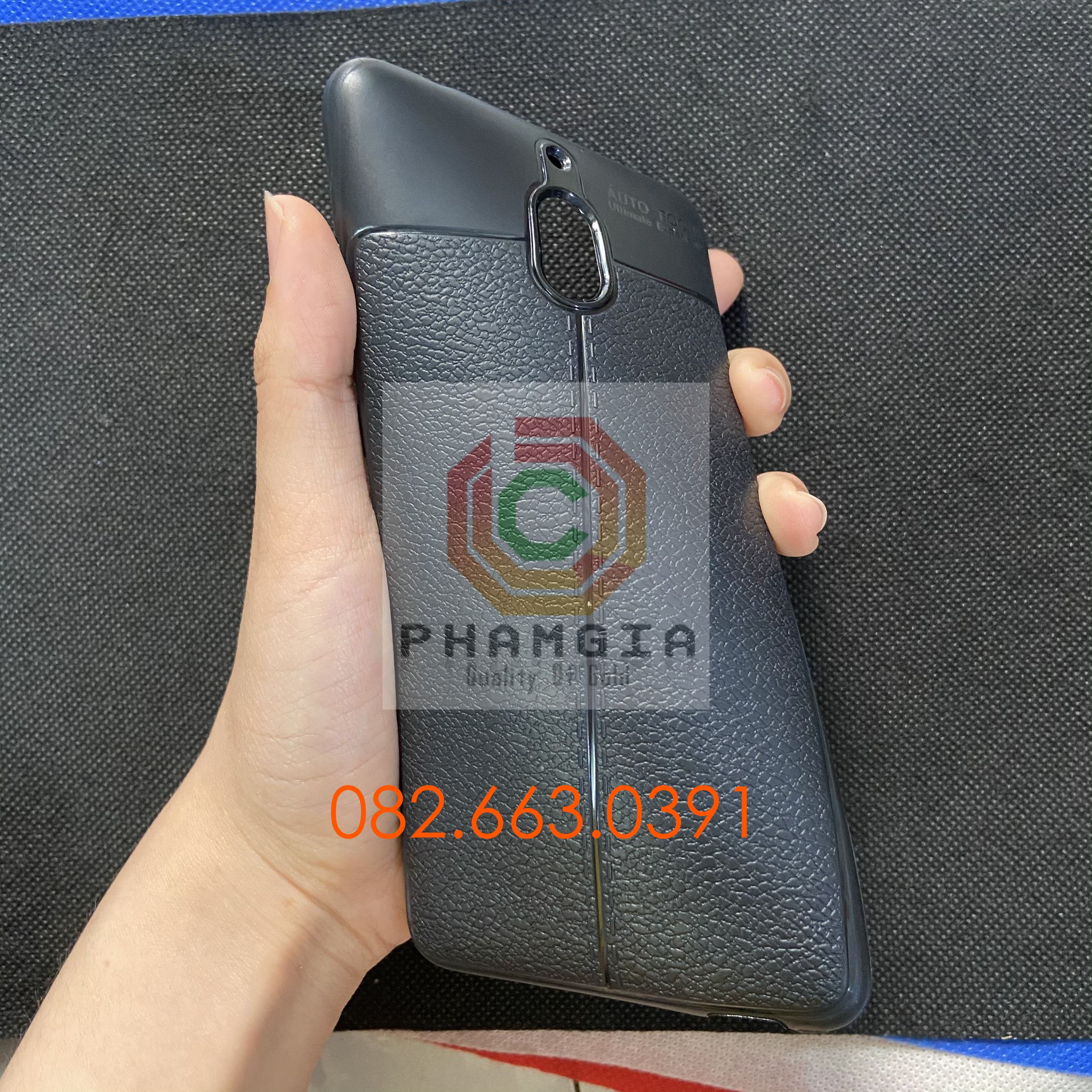 Ốp lưng Nokia 2.1 auto dẻo đen giả da siêu bền