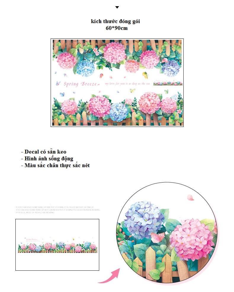 [HCM]DECAL DÁN CHÂN TƯỜNG TÚ CẦU SẮC MÀU
