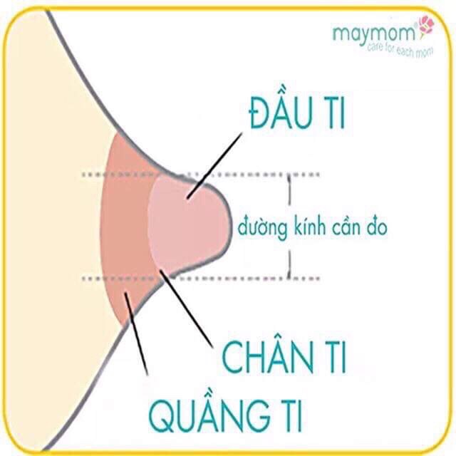 Phễu hút sữa chính hãng Maymom size 17mm