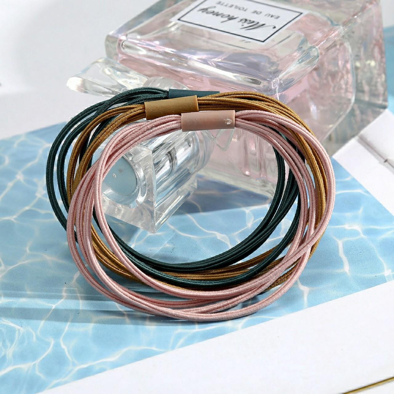 COMBO 5 THUN CỘT TÓC MIX 3 VÒNG - SET 02 CỘT TÓC RAIBOW