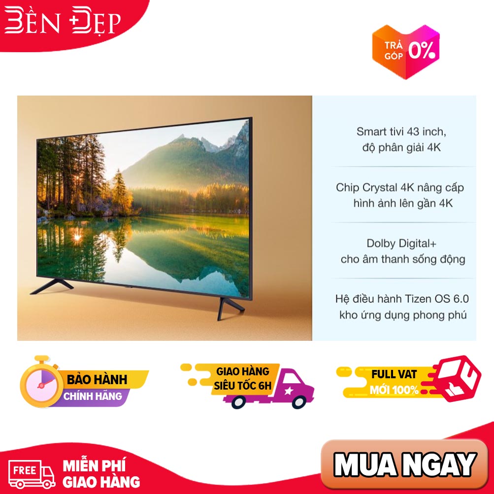 Smart tivi samsung 4k 43 inch ua43au7700