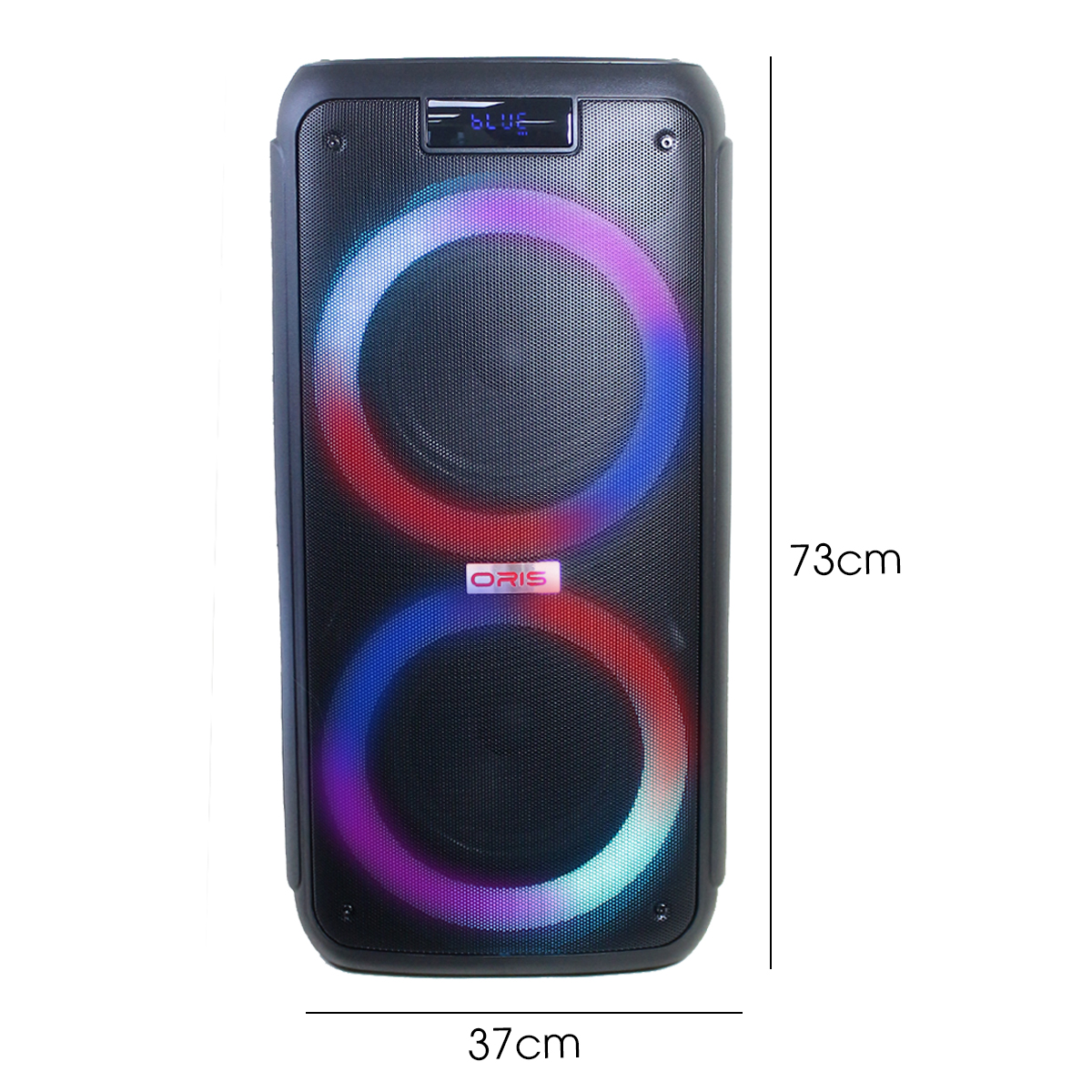Loa karaoke bluetooth công suất 250w oris to-7200 bass 20cm x 2, loa kẹo kéo tặng kèm 02 mic sóng uhf - oris professional