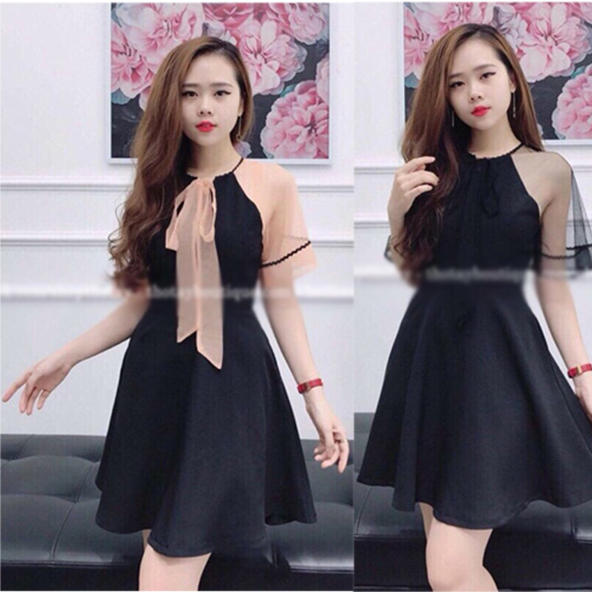 Đầm Nữ Xòe Tay Phối ren  Thời Trang Sgr Đ03