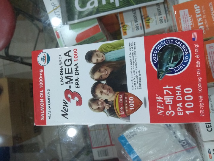 Viên uống dầu cá OMEGA NEW-3-MEGA EPA-DHA-1000- Giúp bổ mắt , sáng mắt , phòng ngừa tim mạch , huyết áp - Bảo vệ sức khỏe cho cả gia đình bạn.