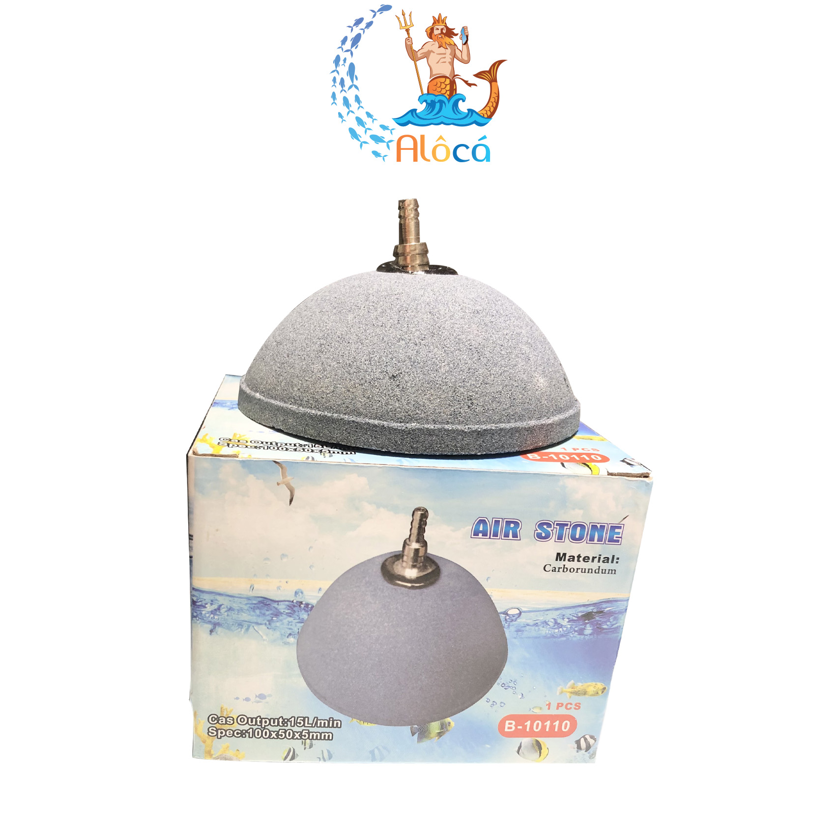 Quả sủi oxy hình nón phi 6 cm, 8 cm, 10 cm cho bể cá cảnh, hồ cá Koi.