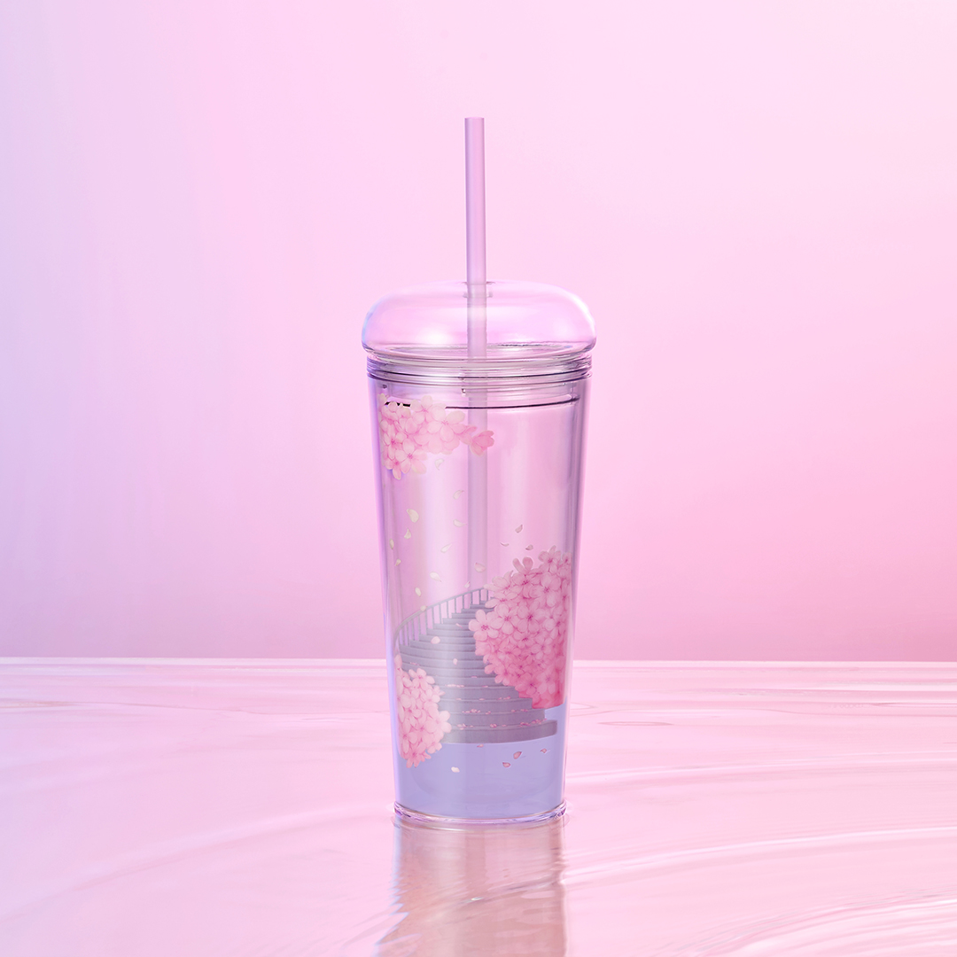 Ly Starbucks Cold Cup 16Oz (473ml) CHY BLM SCT GDN STR