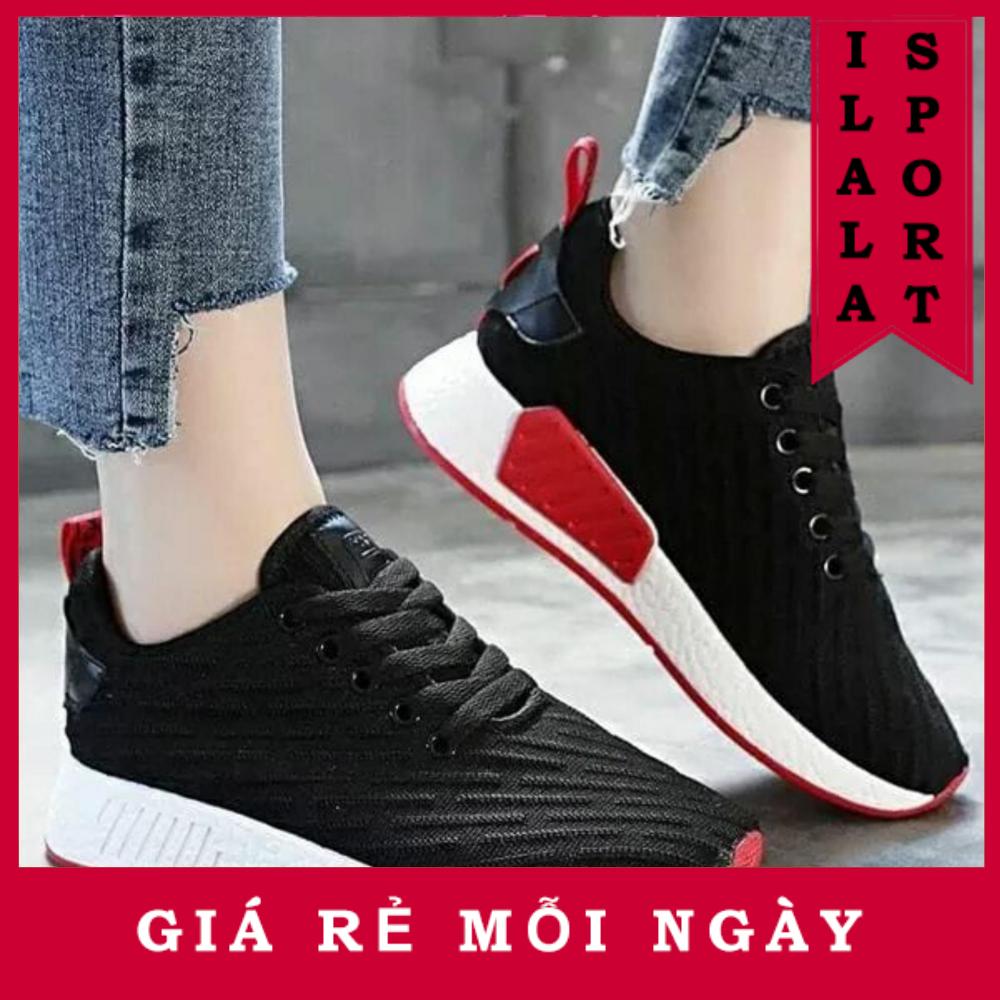 Giày Thời Trang Nữ Đen Đế Đỏ - Ilala Sport