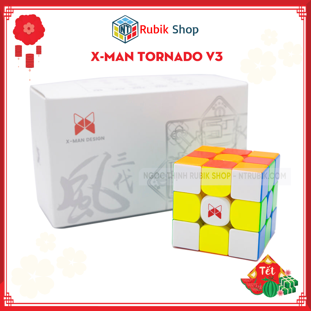 [Siêu phẩm] Rubik 3x3 X-man Design Tornado V3 M Stickerless 09/2022 3...