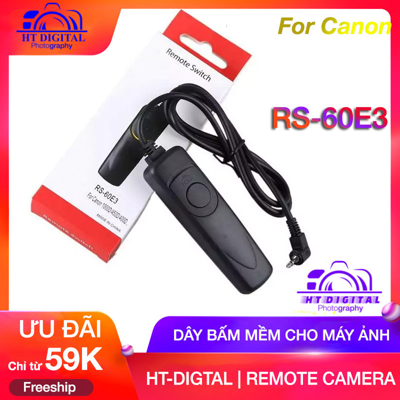 Dây Bấm Mềm RS-60E3 For Canon Eos 700D/550D/60D/70D/100D