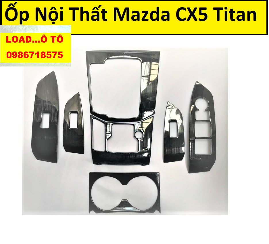 Ốp nội thất mazda cx5, cx-5 2023-2018 vân titan cao cấp