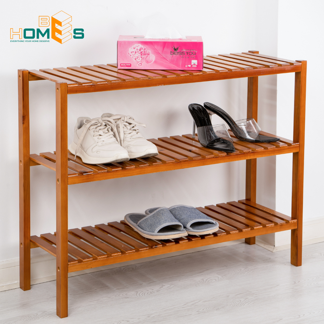 Kệ giày gỗ đa năng 3 tầng dài 80cm