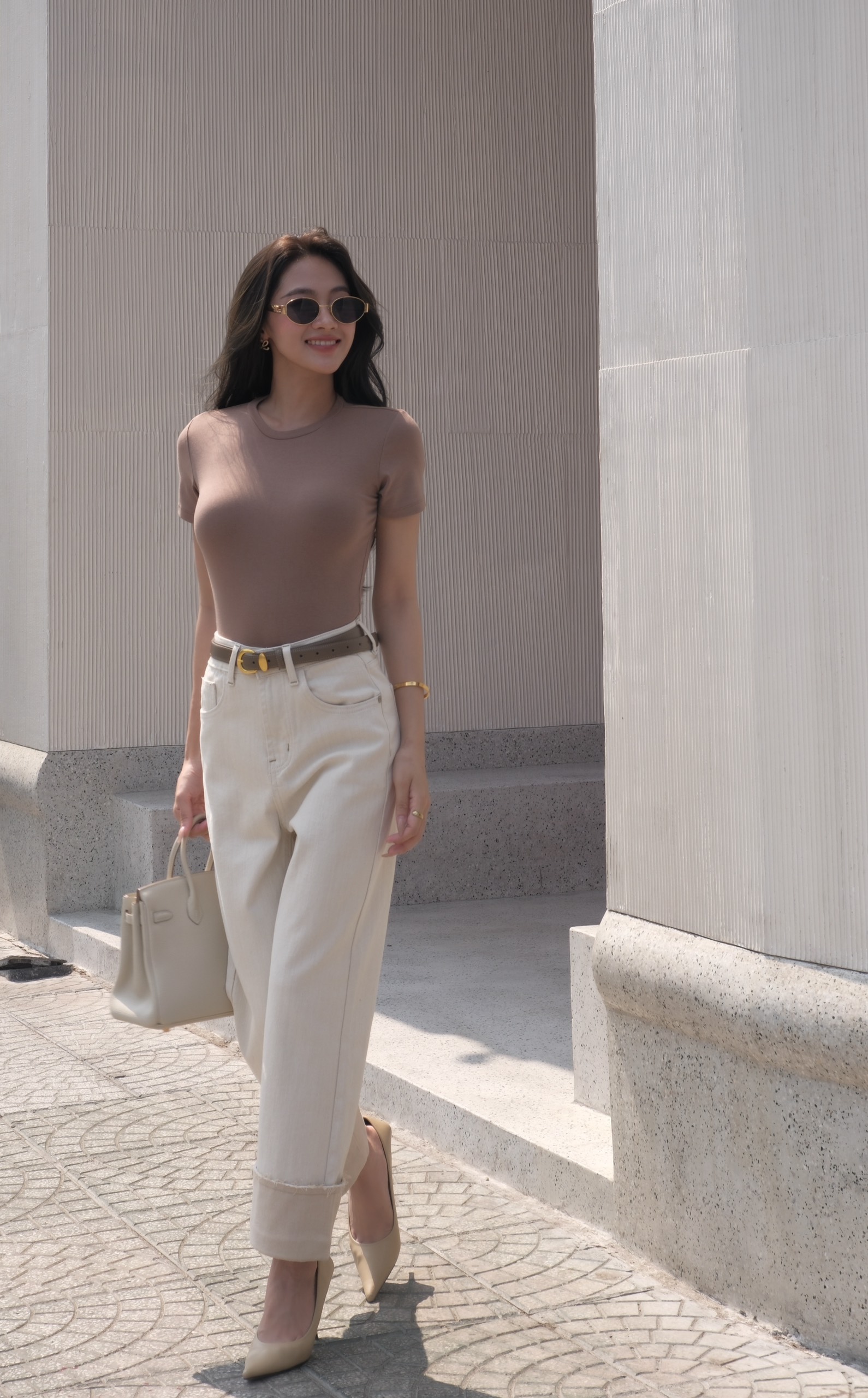 Áo thun tay ngắn trơn BASIC BERY TOP