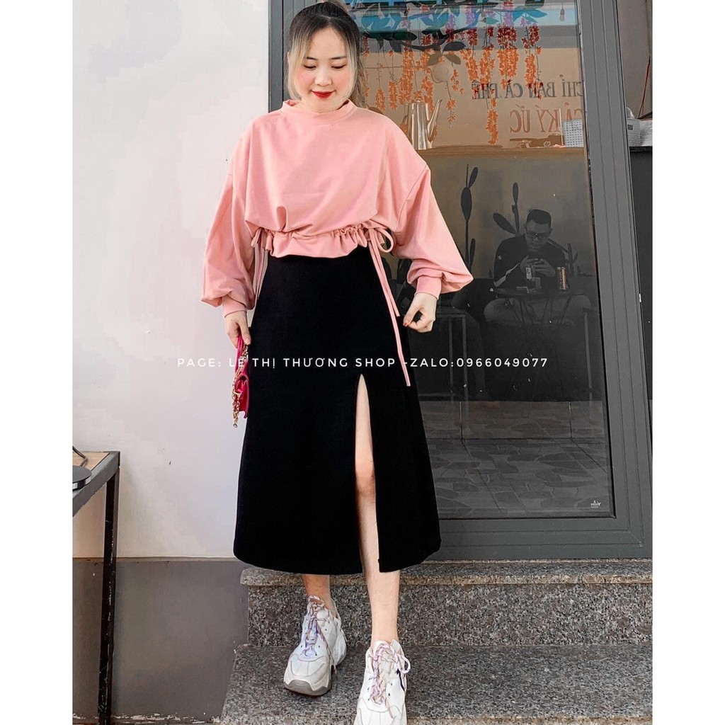 ÁO CROPTOP TAY PHỒNG RÚT DÂY