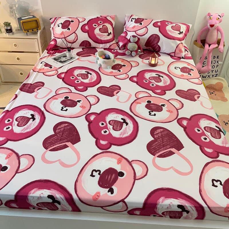 Bộ Ga Gối Cotton Poly NVC Bedding - Nhiều Mẫu Lựa Chọn ( 1 Ga + 2 Vỏ Gối )
