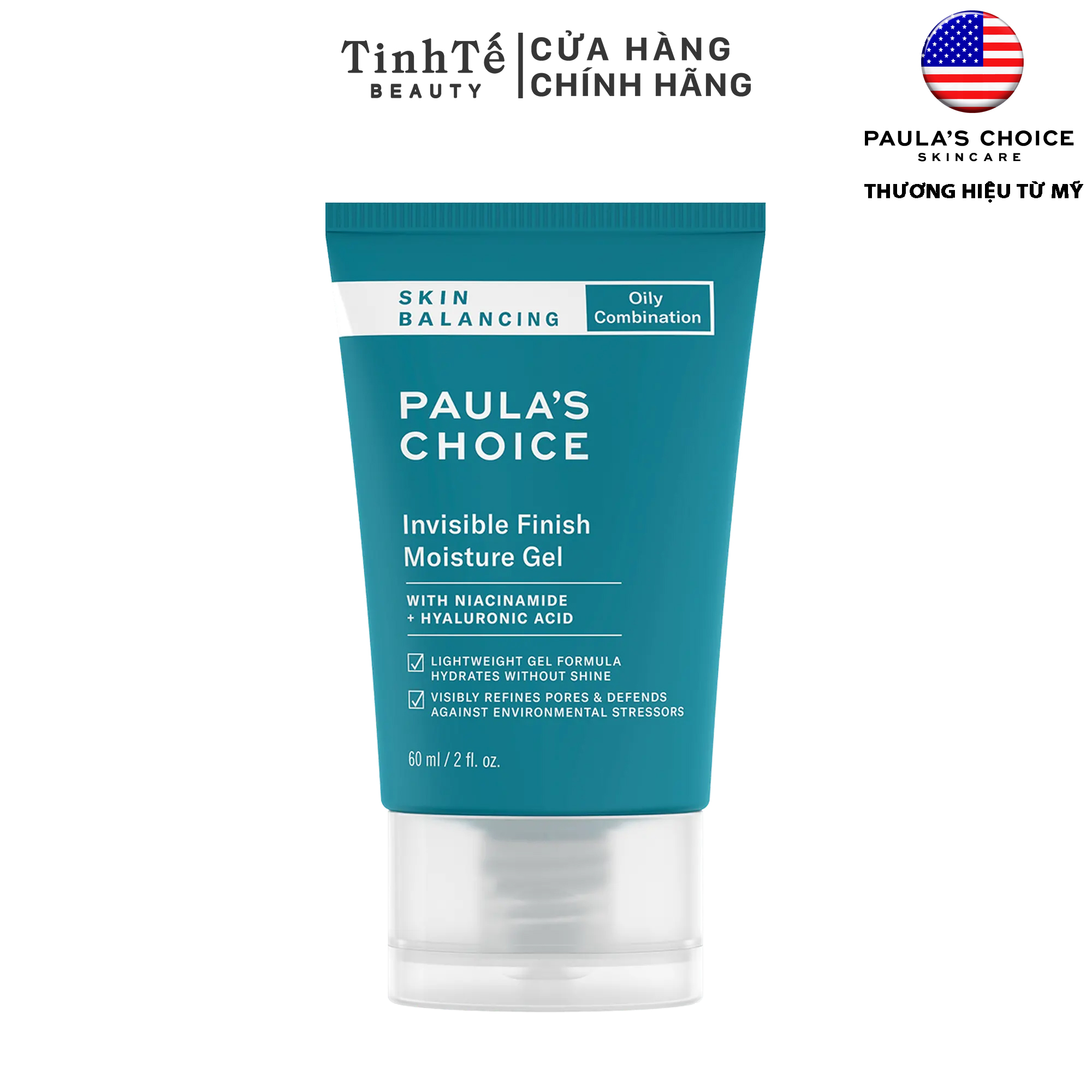 Kem dưỡng ẩm ban đêm Paula's Choice Skin Balancing Invisible Finish Moisture Gel 60ml