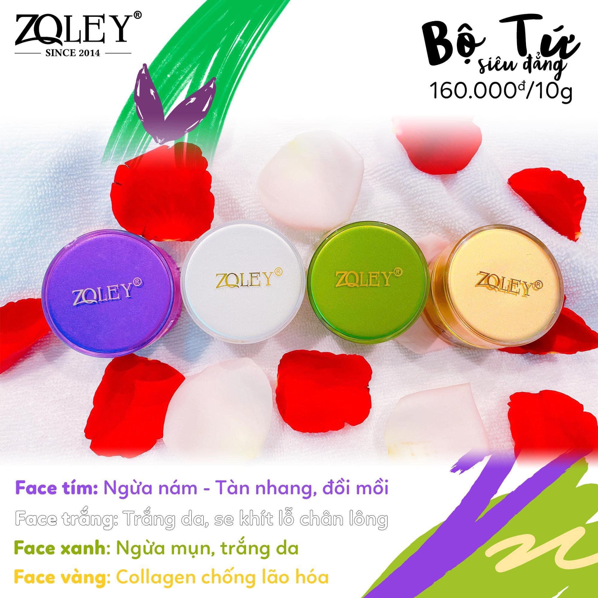 [HCM]Kem face zoley 10gam  ( trắng  tím vàng xanh )