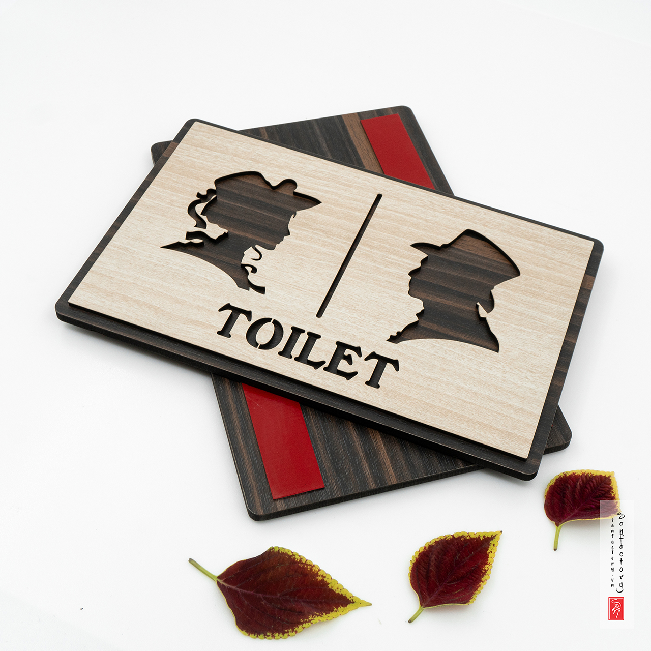 [SAN-TL10] Bảng hiệu Toilet gỗ dán tường mẫu