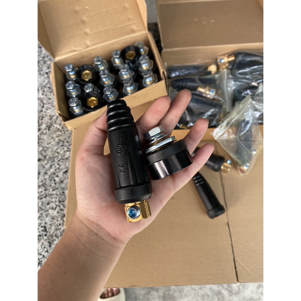 Bộ giắc đực và cái gắn dây hàn Giắc cắm máy hàn loại to loại nhỏ giắc cắm giắc nối nhanh dây hàn
