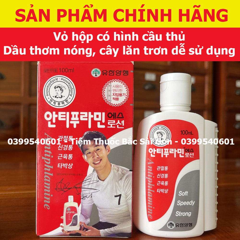 Dầu Nóng Hàn Quốc chai 100ml date mới ( hàng chính hãng, hình cầu thủ)