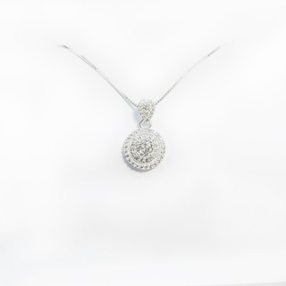 Dây chuyền bạc 925 mặt tròn đính đá nhỏ sáng lấp lánh thời trang cho nữa OMZI Jewelry - ATJ6543M thumbnail