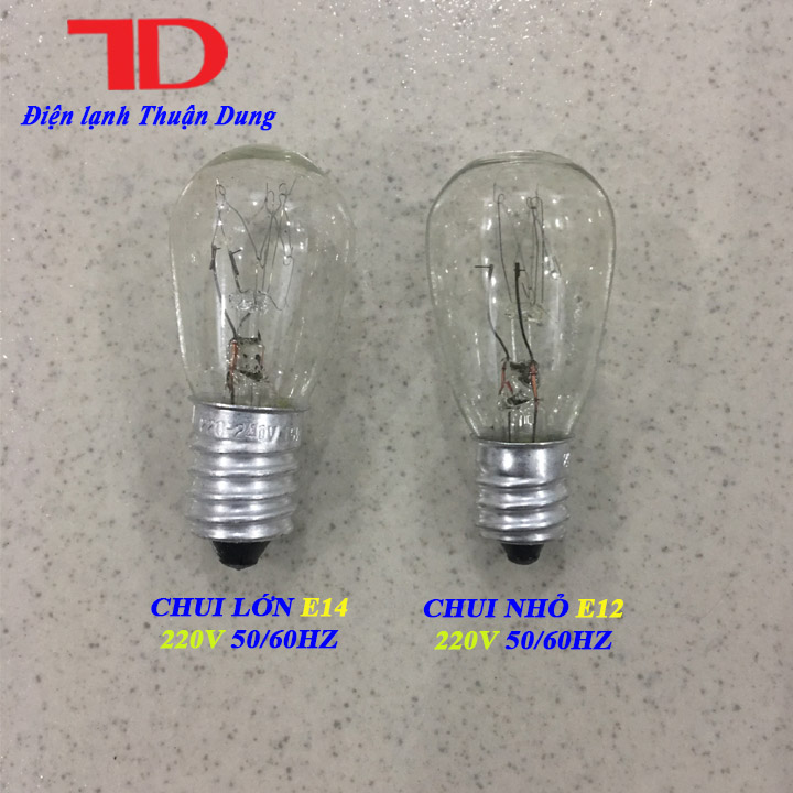 BÓNG ĐÈN TỦ LẠNH CHUÔI LỚN E14 - Điện Lạnh Thuận Dung