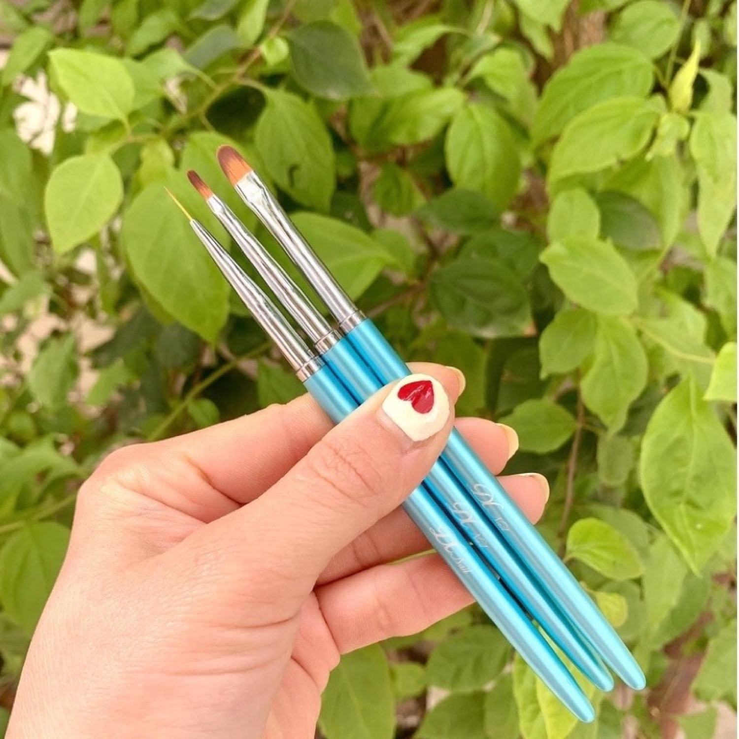 Bộ cọ xanh 3 cây DINGXI(cọ nét,cọ đắp ɡel,cọ hoa cúc)