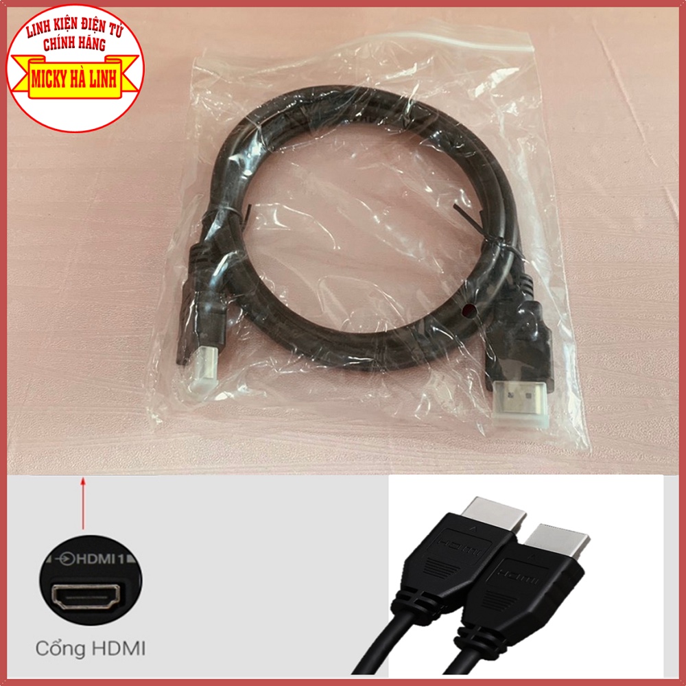 Dây cáp hdmi dài 1 mét, cáp hdmi to hdmi chính hãng, sử dụng cho tivi, máy tính laptop, máy chiếu..