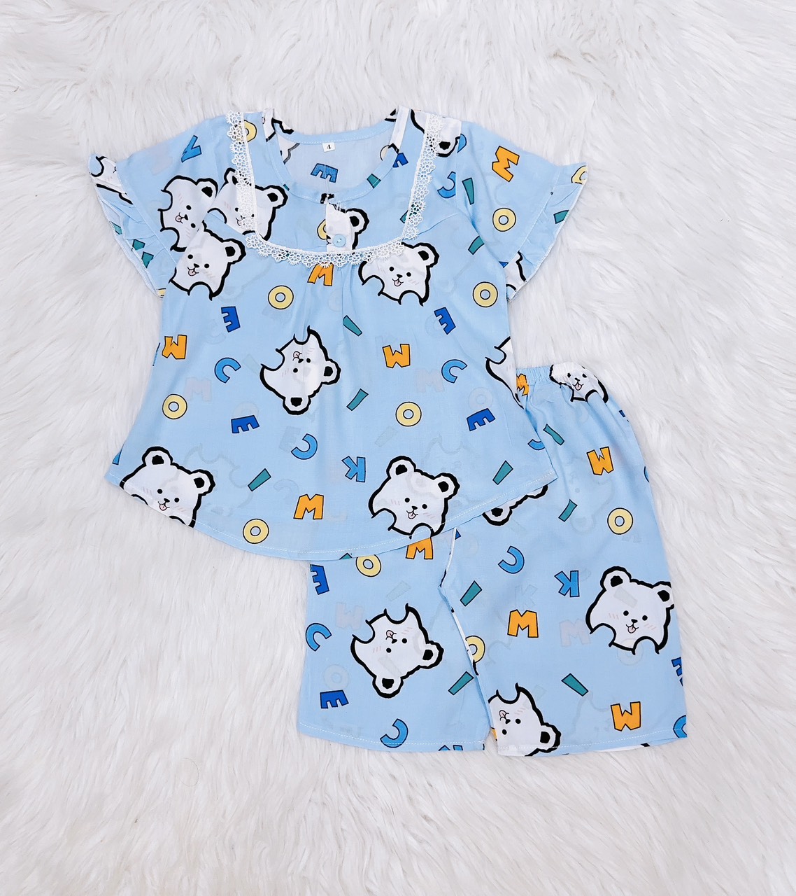 Combo 07 bộ tole bé gái size cho bé 37kg (04 bộ lửng và 03 bộ tole quần dài)