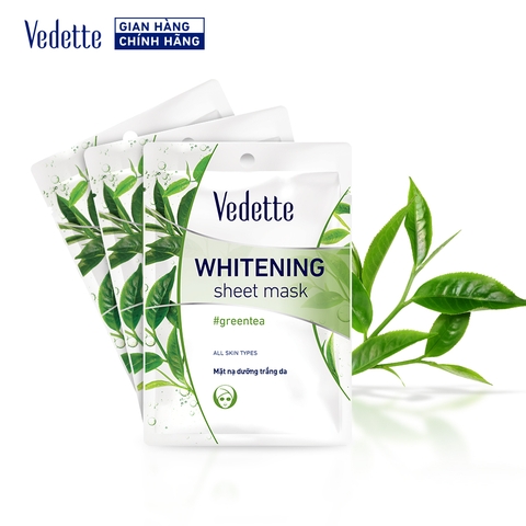Mặt nạ giấy trắng da Vedette Trà Xanh 22ml (TPM018)