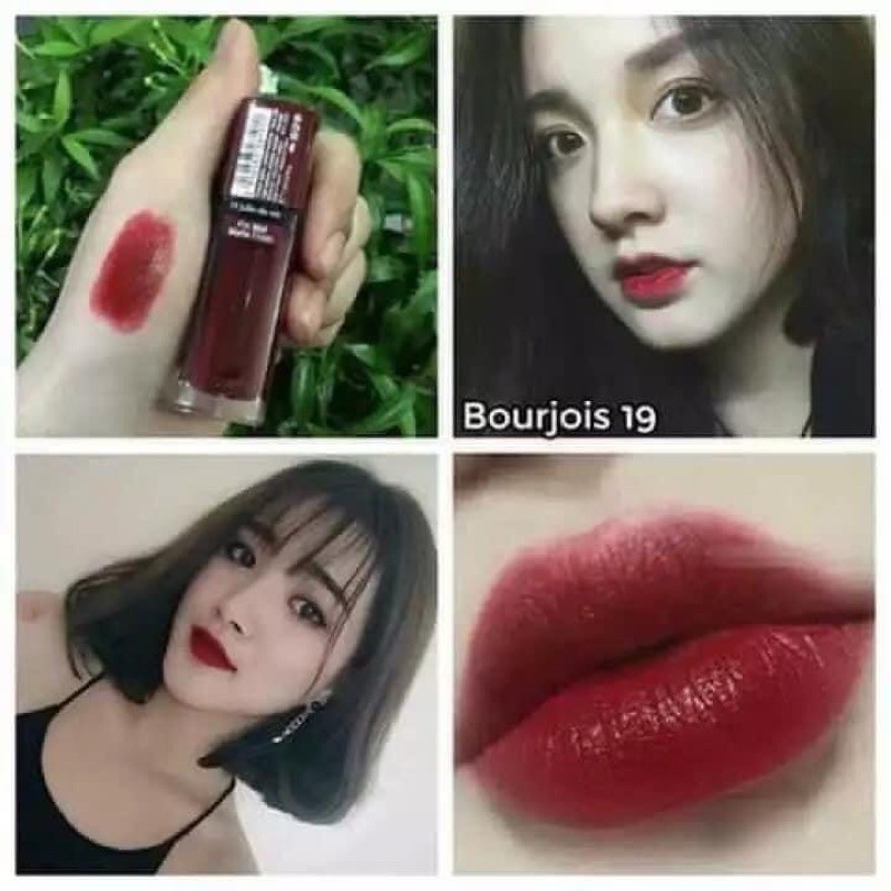 Son Bourjois velvet 19 BJ velvet đỏ mận