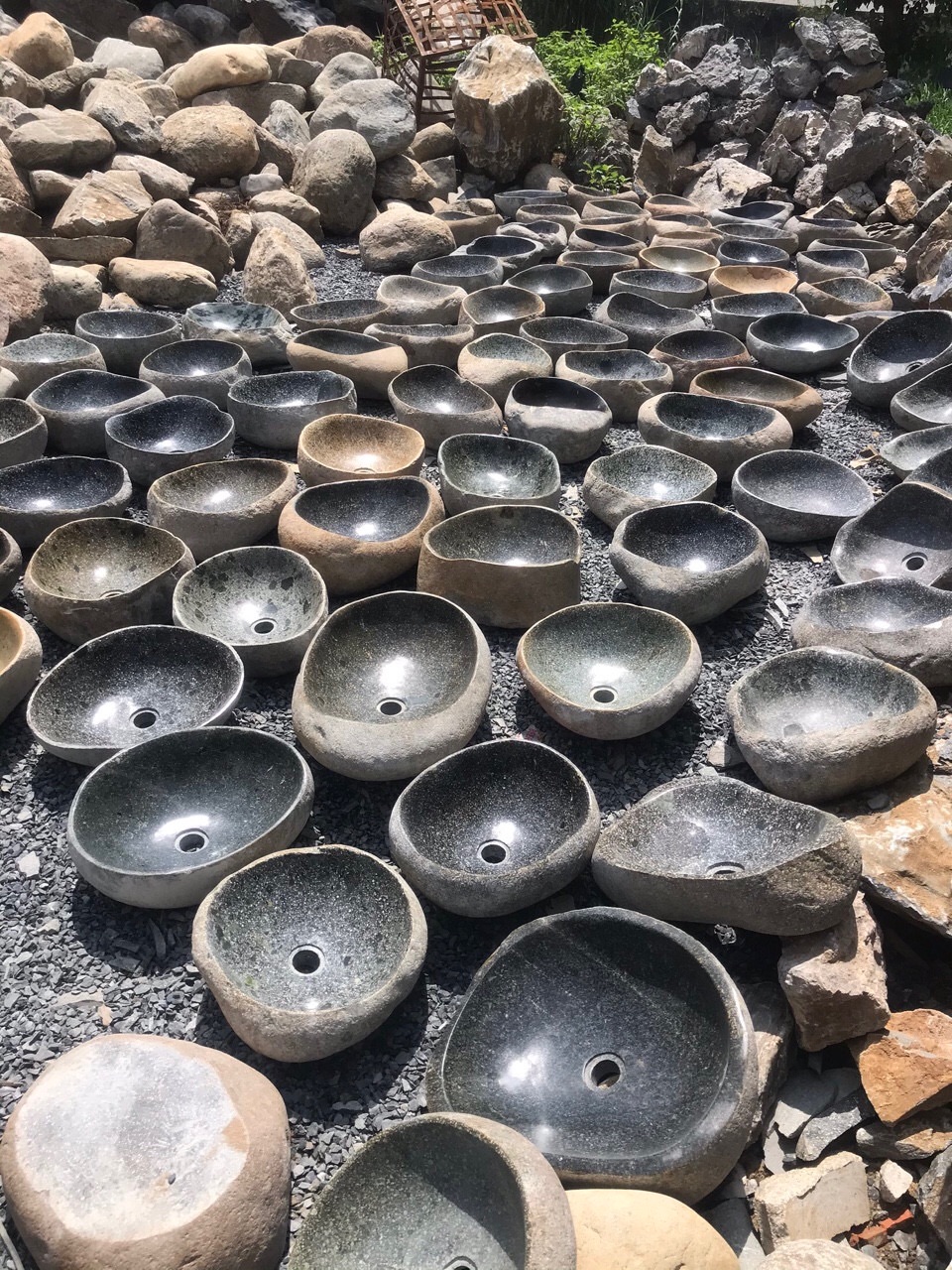 Lavabo đá cụi tự nhiên