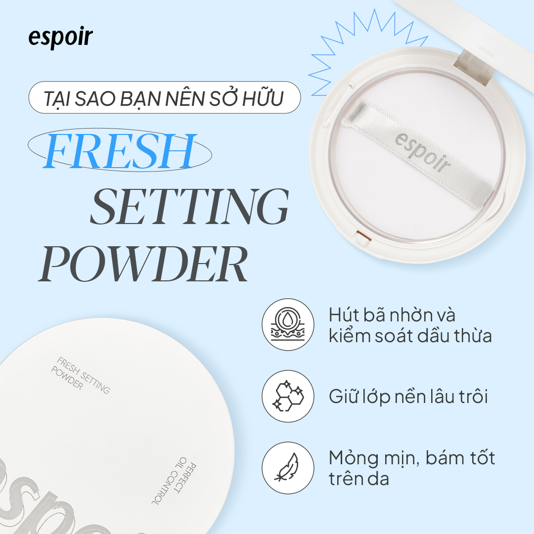Phấn Phủ Kiềm Dầu Espoir Fresh Setting Powder