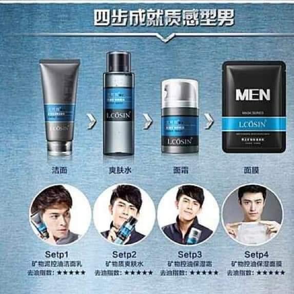 Bộ chăm sóc da Lcosin tặng kèm mặt nạ