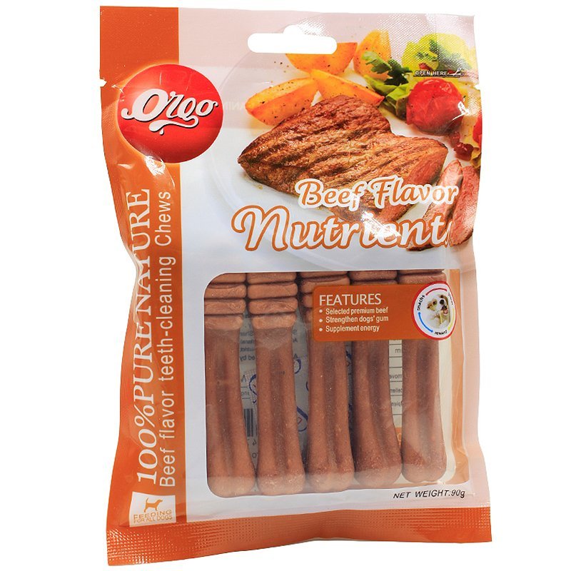Bánh Xương Thịt Bò Cho Chó Bổ Sung Canxi Và Làm Sạch Răng Orgo