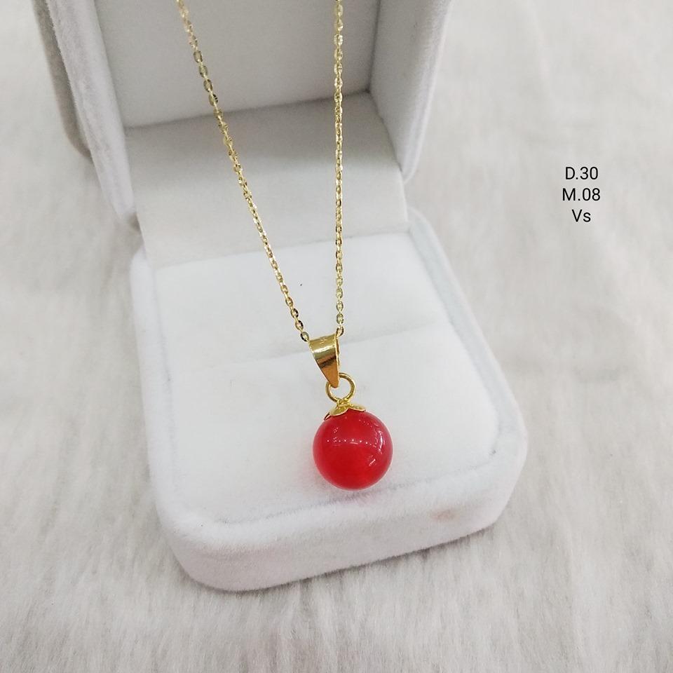 Dây chuyền vàng 10k đá phong thủy