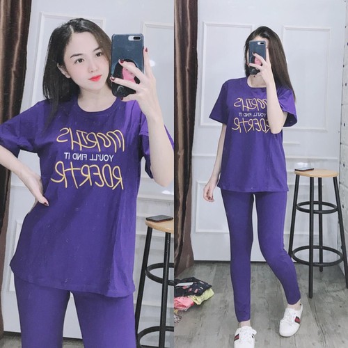 [HCM]ĐỒ BỘ THUN CO GIẢN MẶC NHÀ- SIZE 40-65KG