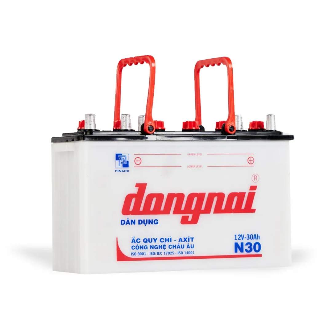 Ắc quy Dân dụng Đồng Nai N30 | 12V - 30Ah ( tặng acid châm bình )
