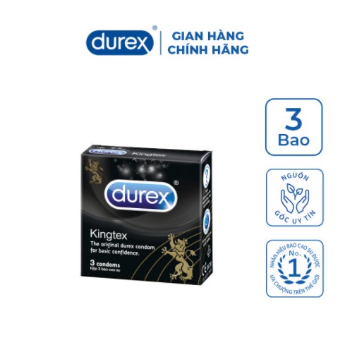 Bao Cao Su Durex Kingtex - Hộp 3 bao