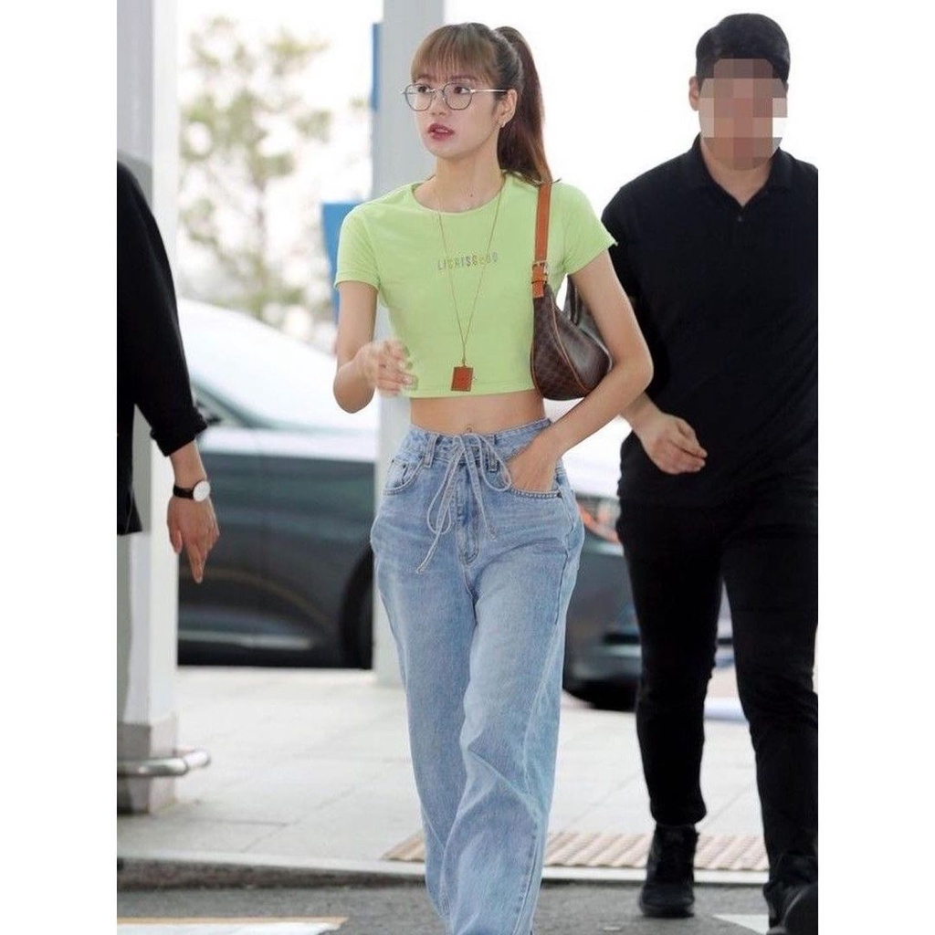 Quần Jean thắt nơ eo Lisa