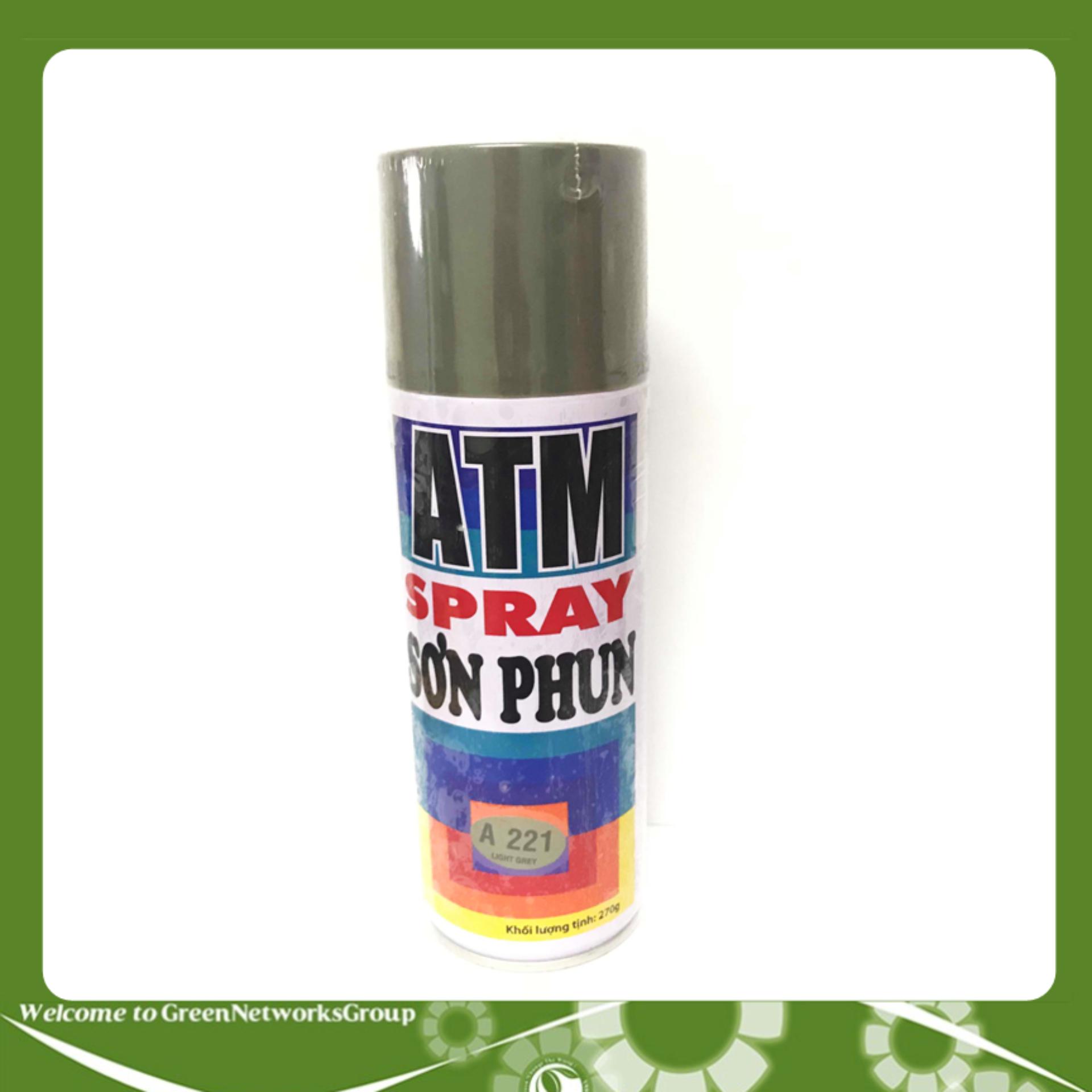 Bình sơn xịt lót A221 GreenNetworks (xám nhạt)