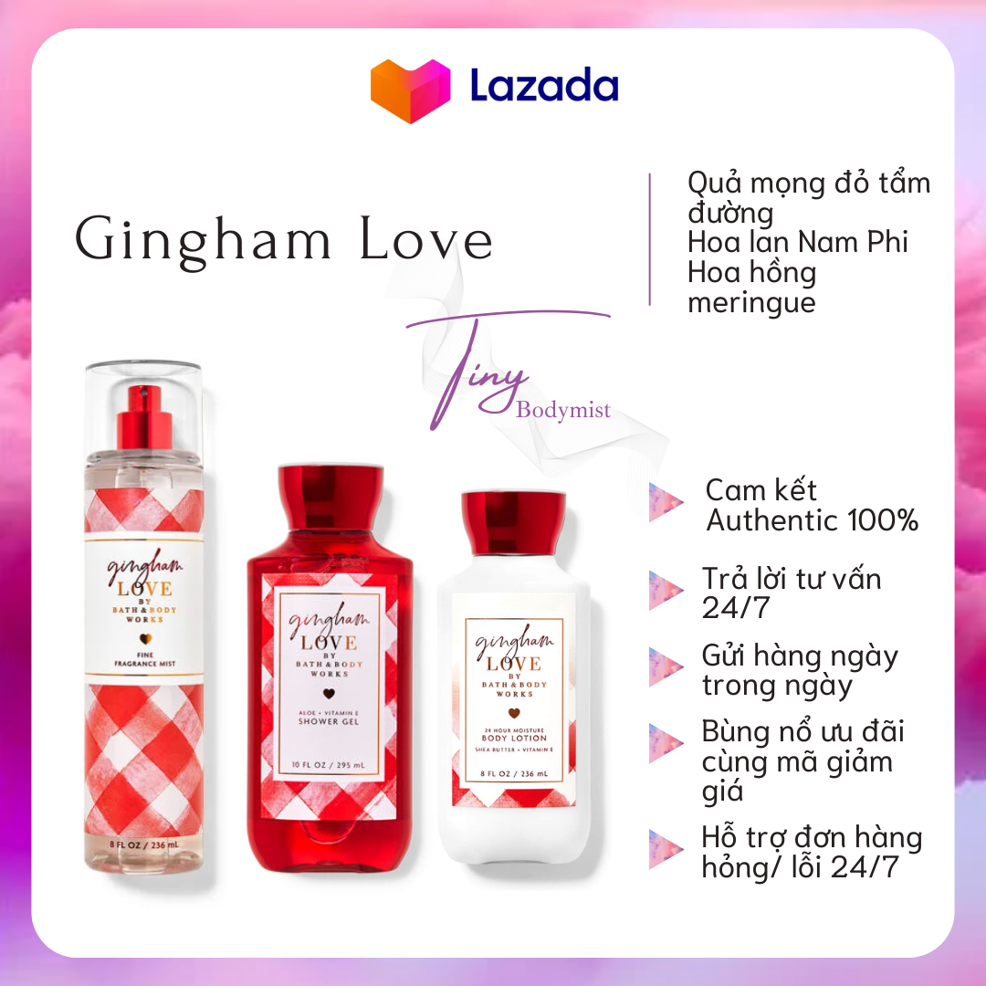 Xịt thơm toàn thân Bath & Body Works: Gingham Love