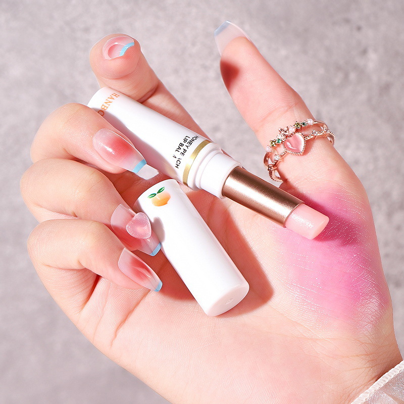 Son dưỡng môi đổi màu Peach Vaseline dưỡng ẩm và dưỡng ẩm cho môi ngăn ngừa nứt nẻ môi