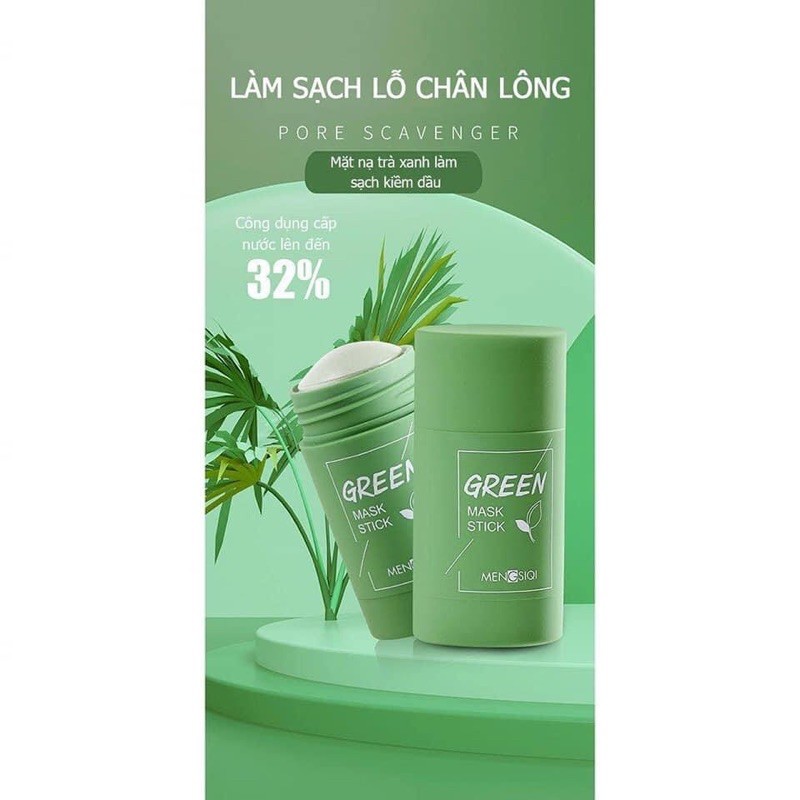 Mặt nạ trà xanh dạng lăn GREEN MASK STICK MENGSIQI