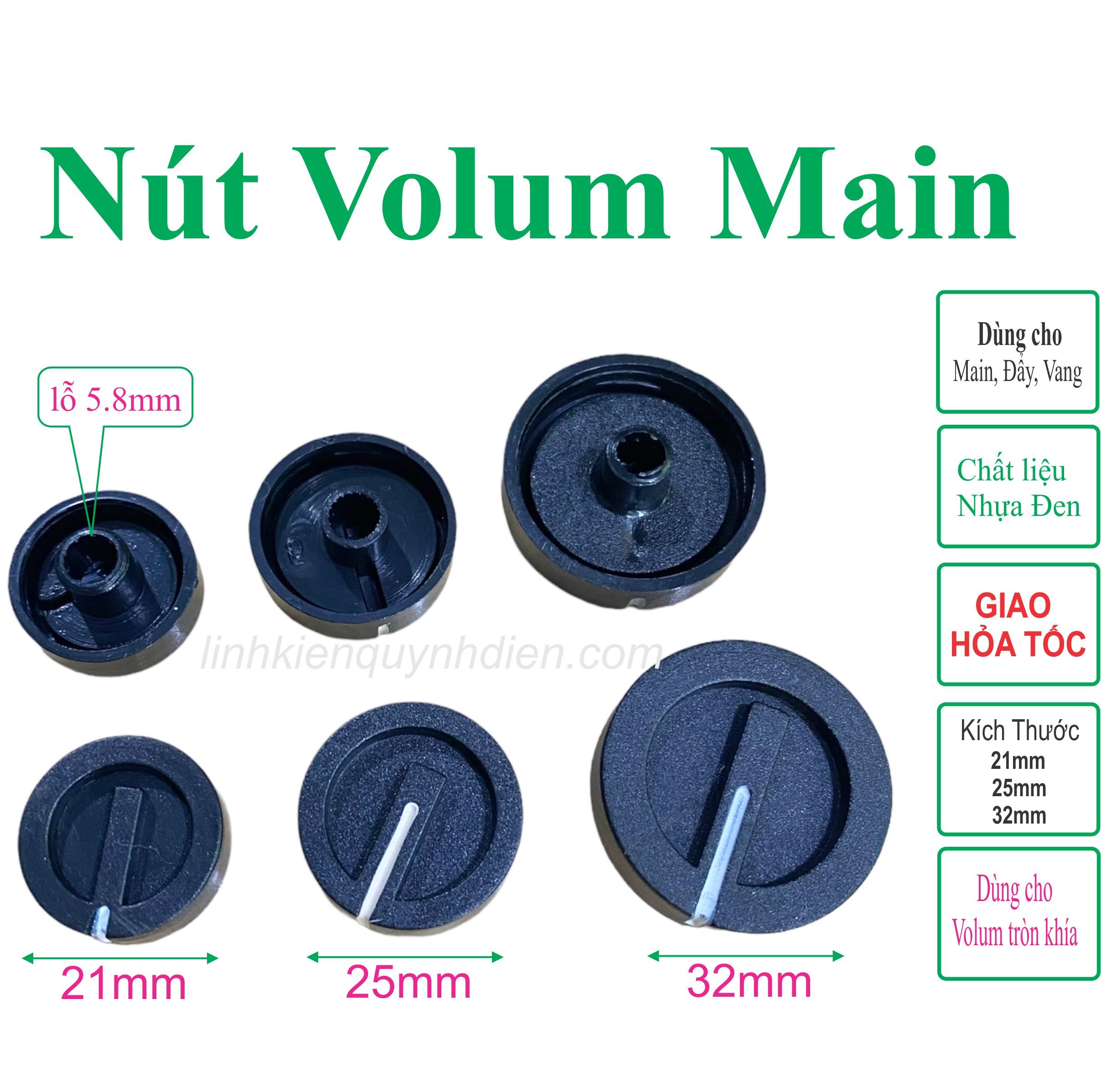 Túi 02 Núm vặn volume cho cục đẩy MAIN